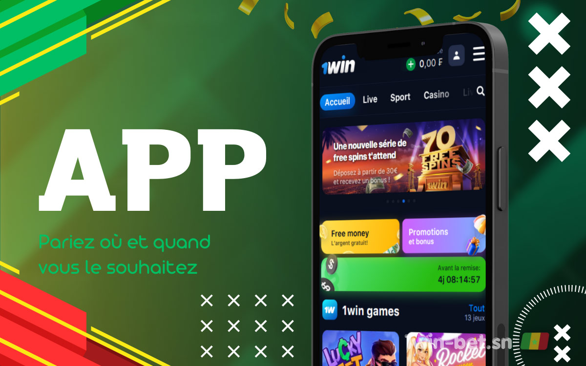 Vous pouvez utiliser l'application 1Win Sénégal pour placer vos paris rapidement et facilement depuis n'importe où.