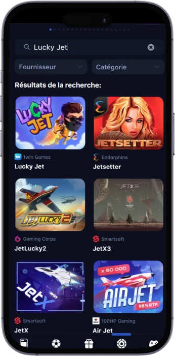 Recherche du jeu Lucky Jet